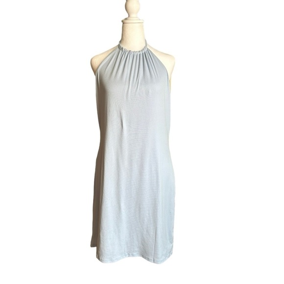 Lulus Loving Los Angeles Light Blue Ribbed Halter Mini Dress Size XL NWT - Picture 5 of 17